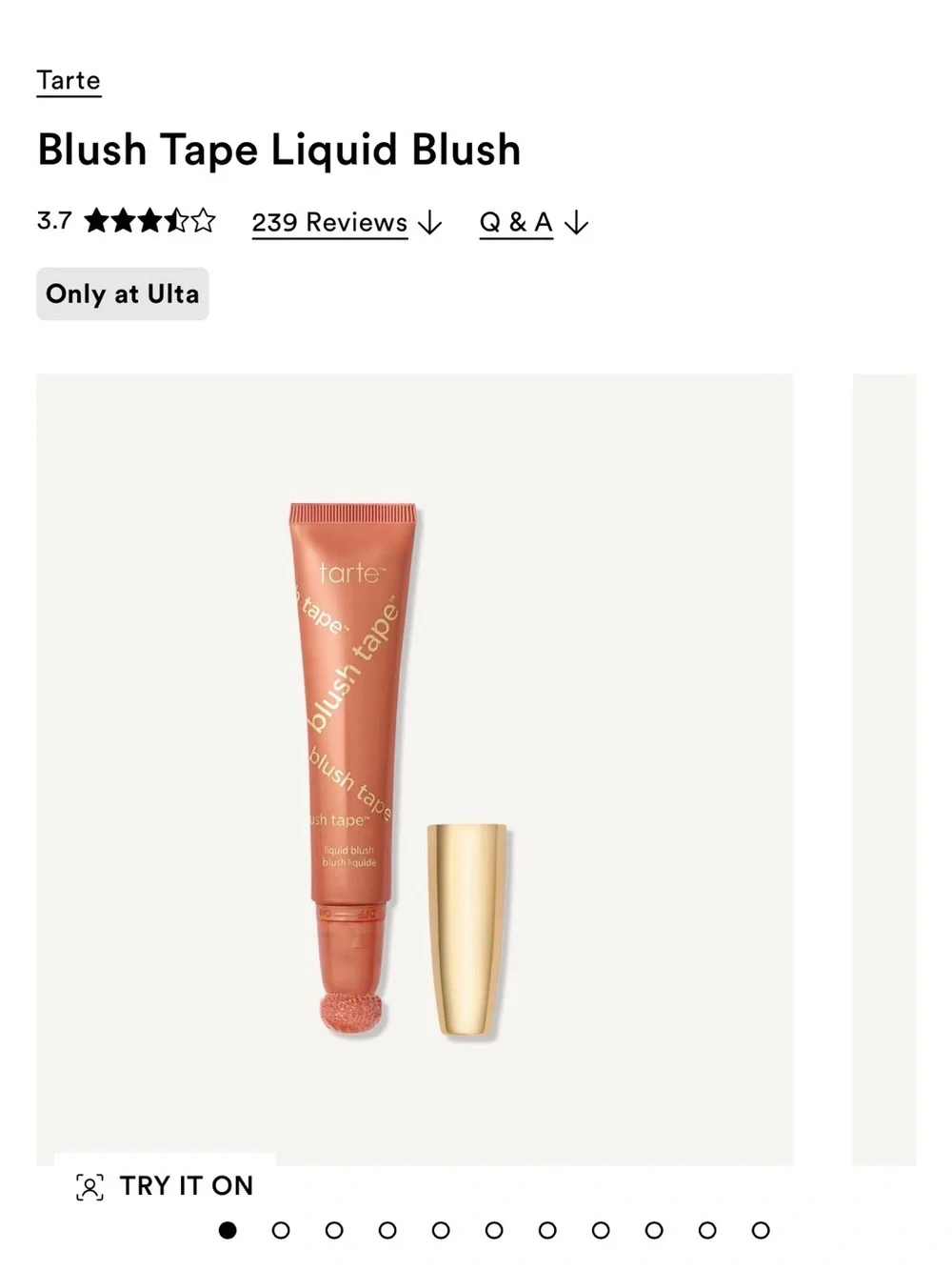NEW tarte blush tape liquid blush
